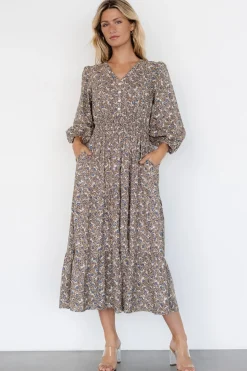 Hot Baltic Born Leona Dress | Brown + Blue Multi Brown+BlueMulti