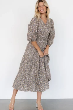 Hot Baltic Born Leona Dress | Brown + Blue Multi Brown+BlueMulti