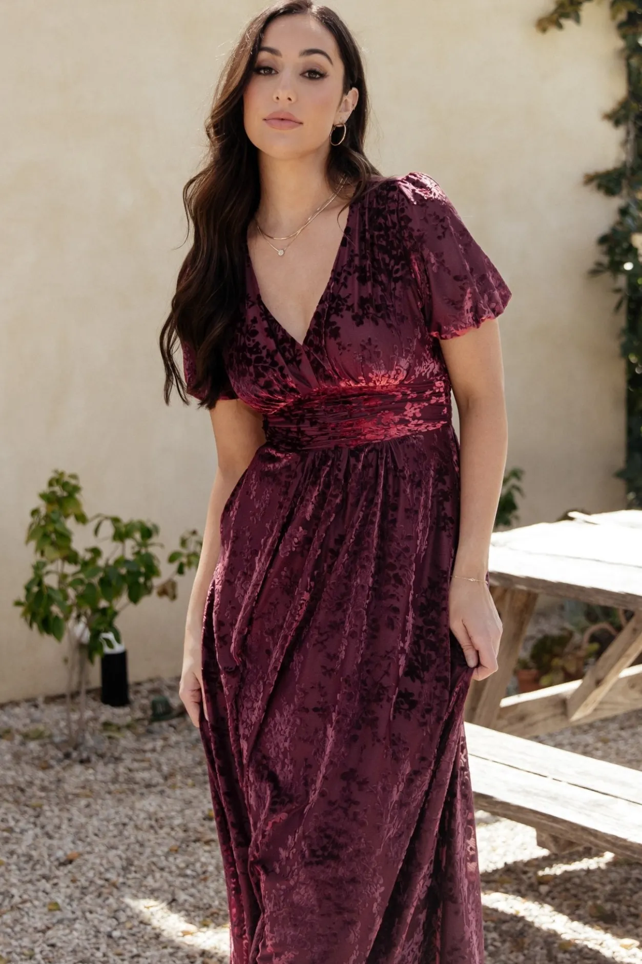 Online Baltic Born Leslie Velvet Maxi Dress | Mulberry