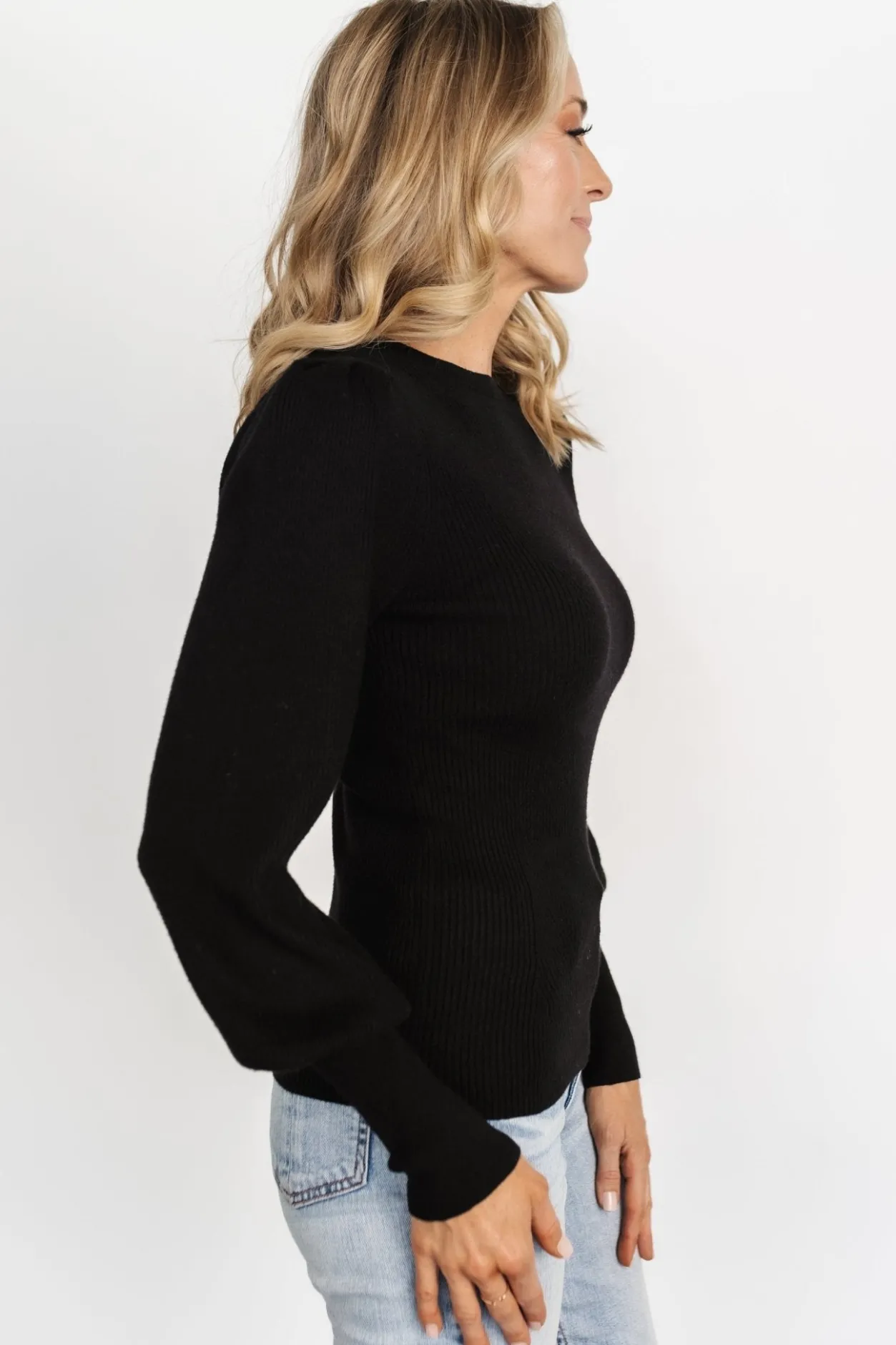 Outlet Baltic Born Lilou Rib Knit Sweater | Black
