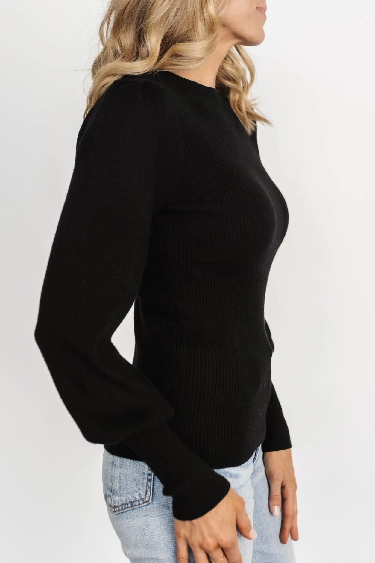 Outlet Baltic Born Lilou Rib Knit Sweater | Black