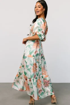New Baltic Born Lina Satin Dress | Multi Print MultiPrint