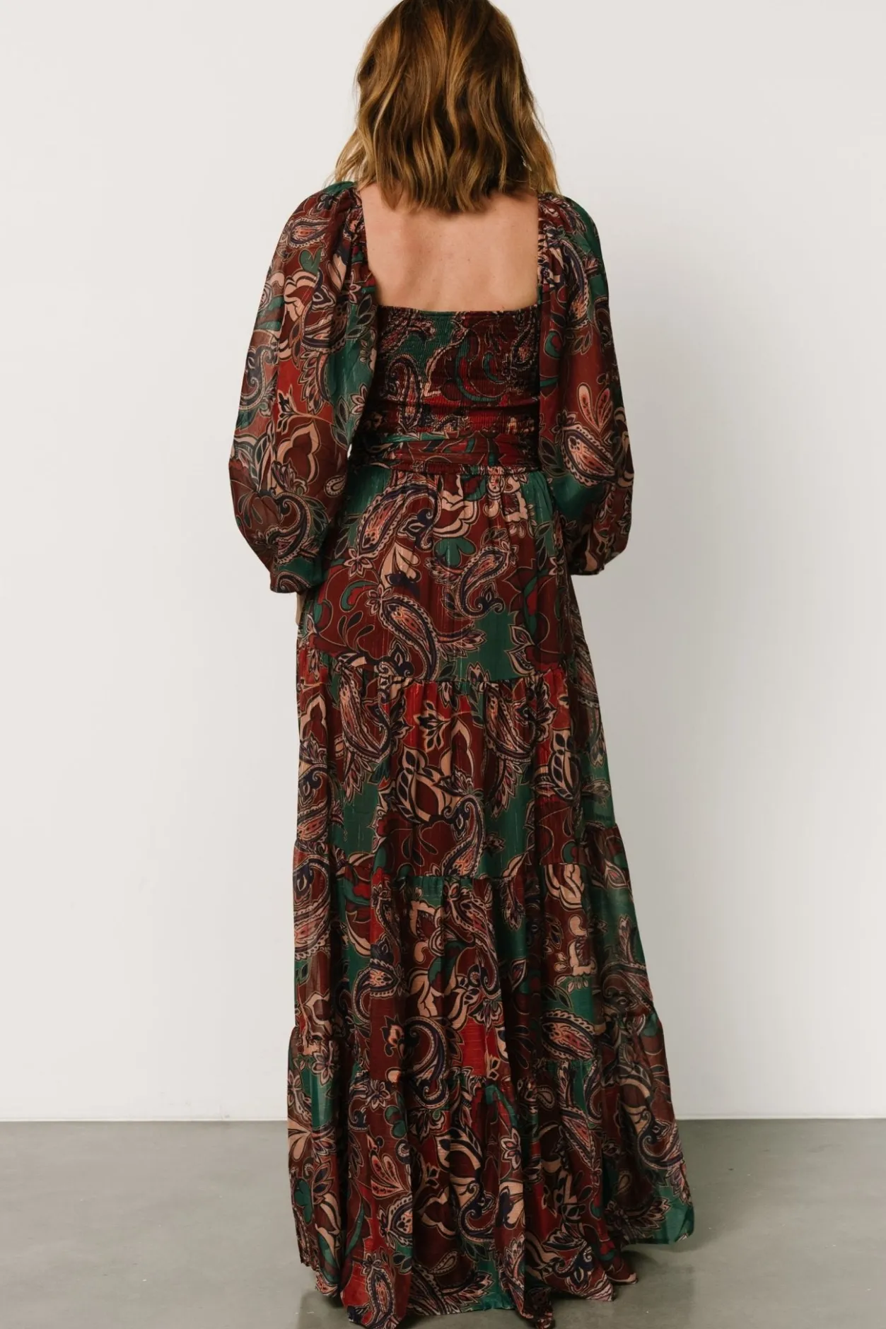 Clearance Baltic Born Livia Maxi Dress | Dark Green + Wine Multi DarkGreen+WineMulti