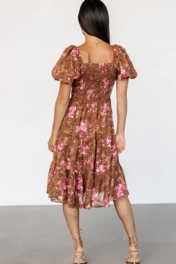 Clearance Baltic Born Lizzy Midi Dress | Copper + Pink Copper+Pink