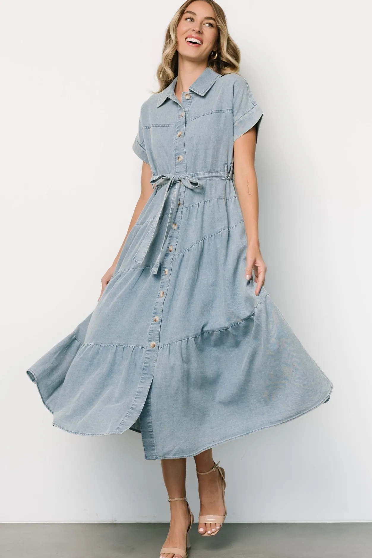 Discount Baltic Born Logan Button Up Dress | Denim
