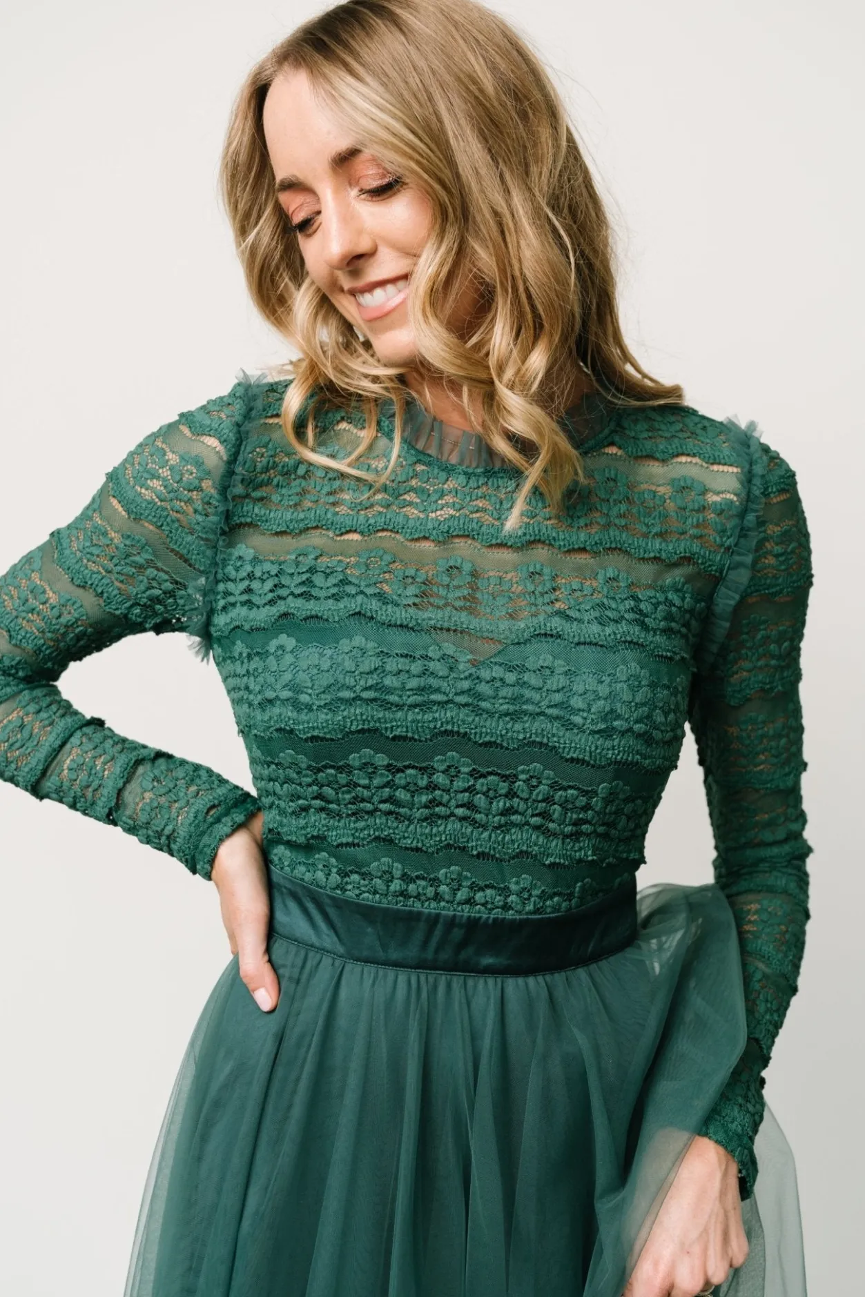 Hot Baltic Born Lonnie Tulle Dress | Emerald
