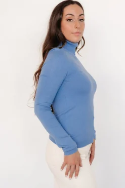 Fashion Baltic Born Lorelai Turtleneck Sweater Top | Blue