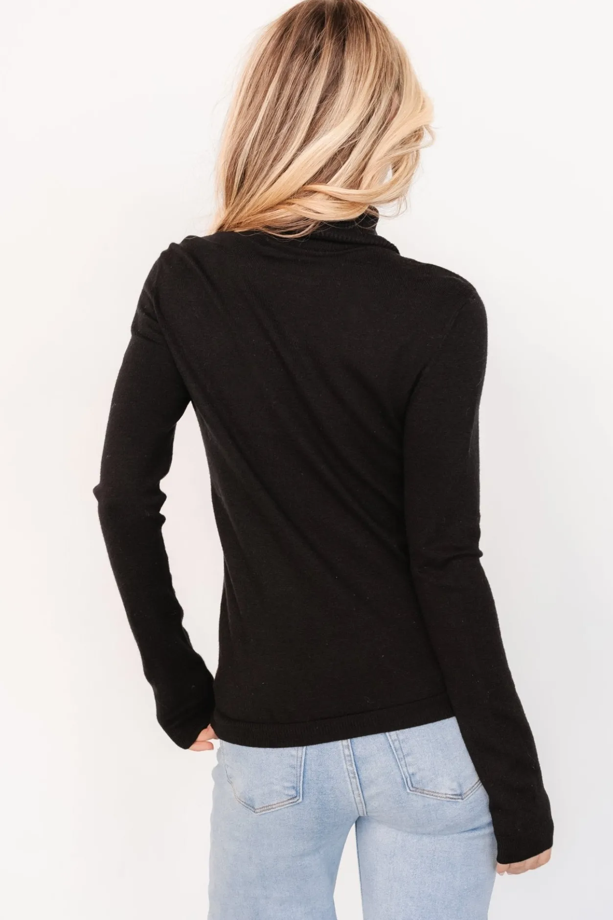 Fashion Baltic Born Lorelai Turtleneck Sweater Top | Black