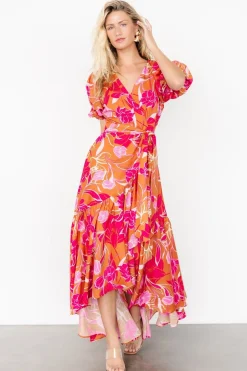 Outlet Baltic Born Lori Maxi Dress | Orange + Pink Floral Orange+PinkFloral