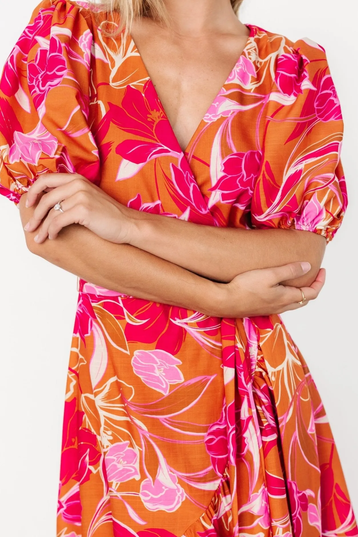 Outlet Baltic Born Lori Maxi Dress | Orange + Pink Floral Orange+PinkFloral
