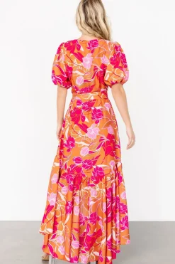 Outlet Baltic Born Lori Maxi Dress | Orange + Pink Floral Orange+PinkFloral