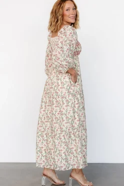 Sale Baltic Born Louisa Smocked Maxi Dress | Cream Floral CreamFloral