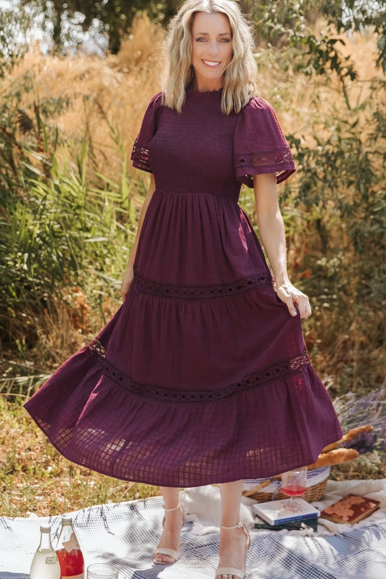New Baltic Born Loveland Geo Lace Maxi Dress | Mulberry