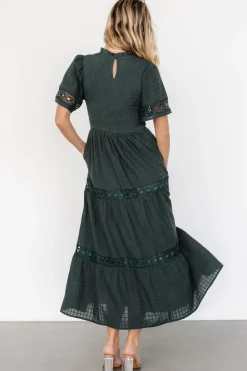 Clearance Baltic Born Loveland Geo Lace Maxi Dress | Dark Green DarkGreen
