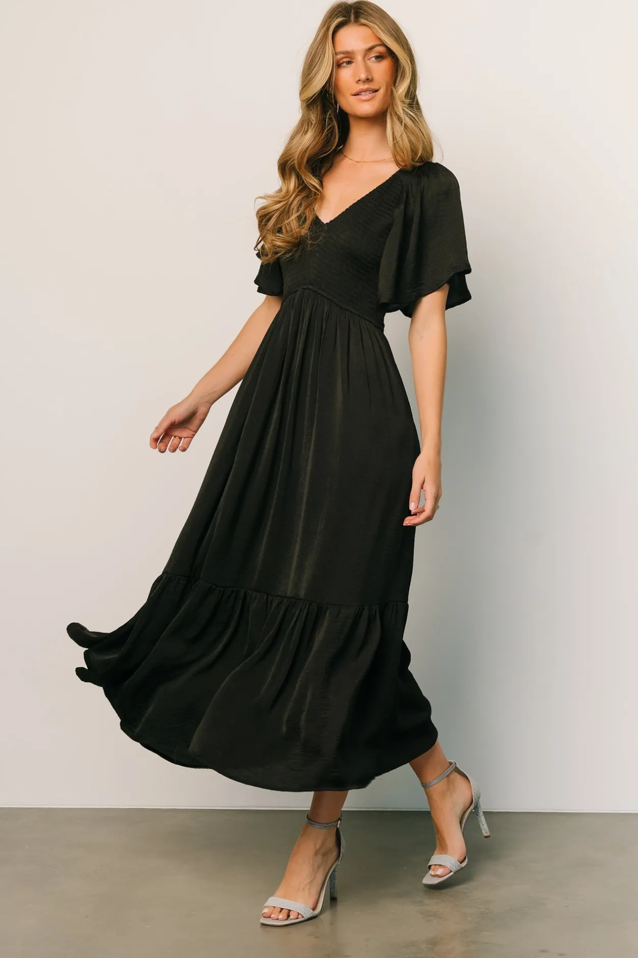 Best Baltic Born Lovell Smocked Midi Dress | Black