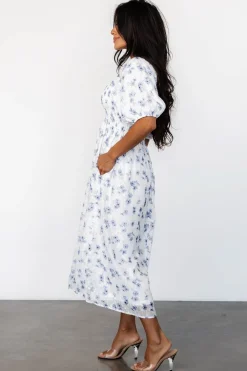 Hot Baltic Born Luca Dress | White + Blue Floral White+BlueFloral