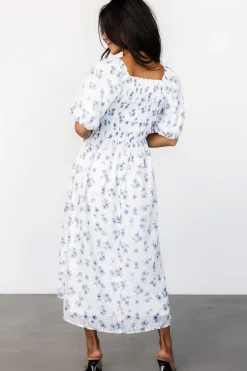 Hot Baltic Born Luca Dress | White + Blue Floral White+BlueFloral