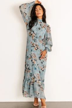 Best Baltic Born Luciana Maxi Dress | Cyan Blue Floral CyanBlueFloral