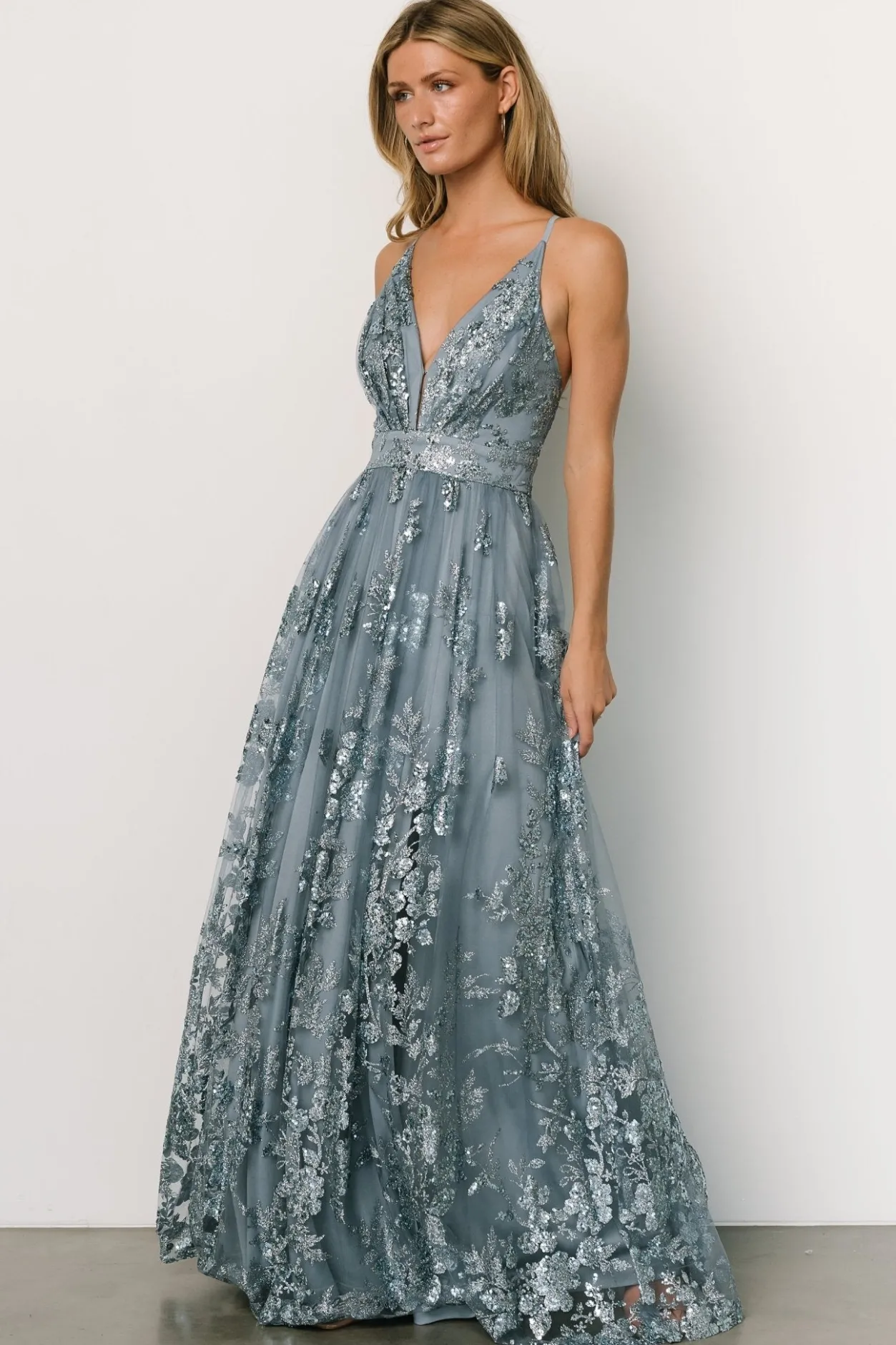 Best Baltic Born Lucienne Shimmer Maxi Gown | Blue