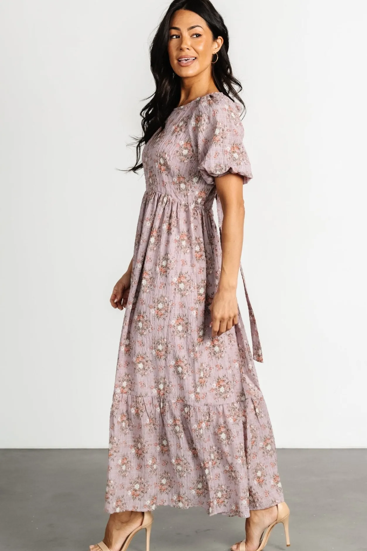 Best Baltic Born Lucinda Back Tie Dress | Lilac Floral LilacFloral