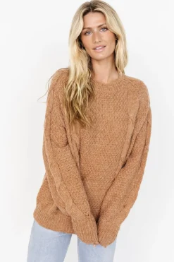 Online Baltic Born Lukas Cable Knit Sweater | Camel