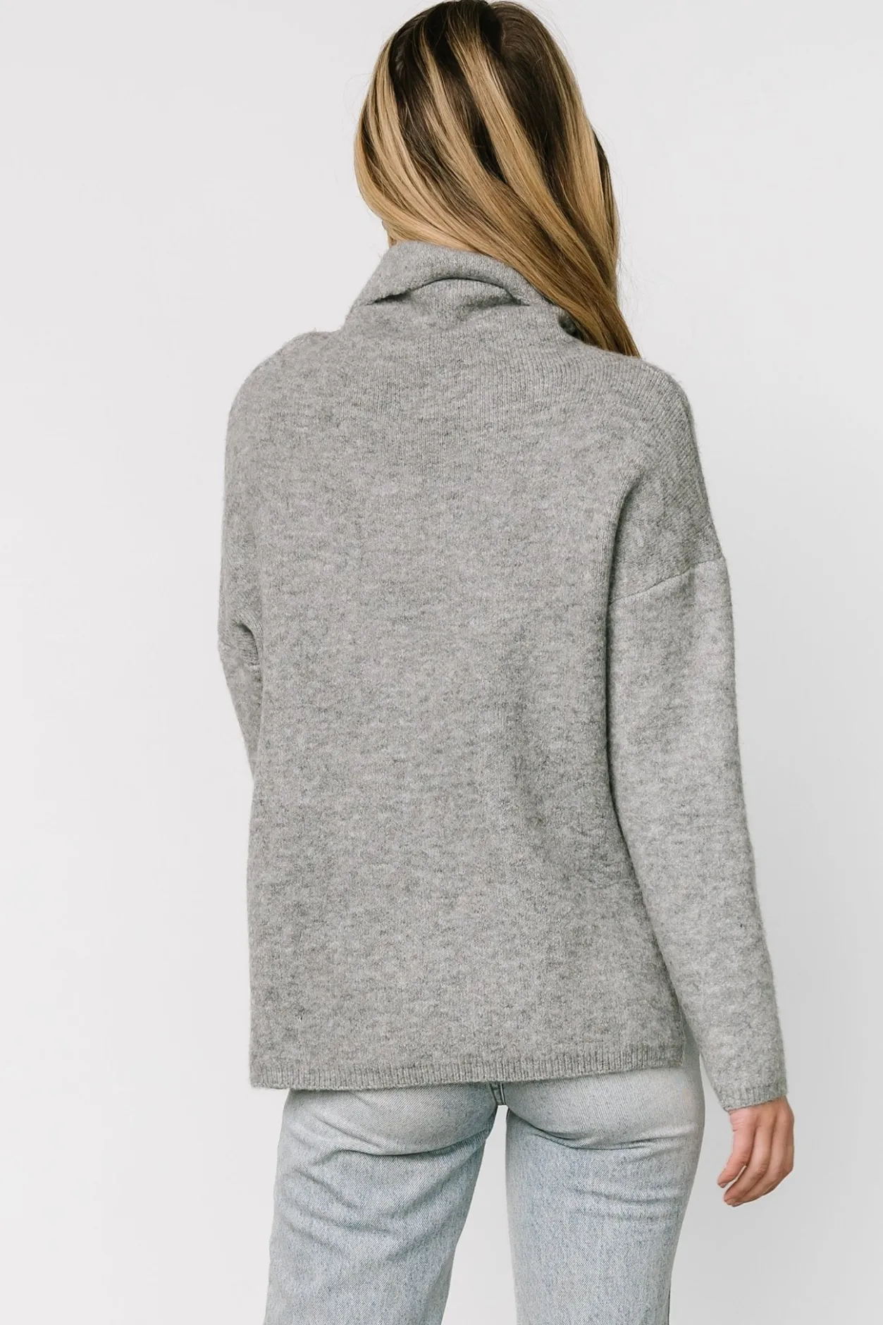 New Baltic Born Lyon Turtleneck Sweater | Gray
