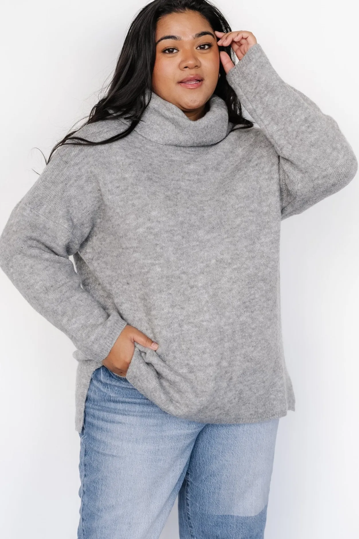 New Baltic Born Lyon Turtleneck Sweater | Gray