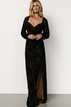 Hot Baltic Born Mable Velvet Maxi Dress | Black