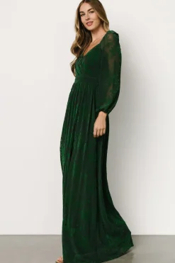 Hot Baltic Born Mable Velvet Maxi Dress | Green