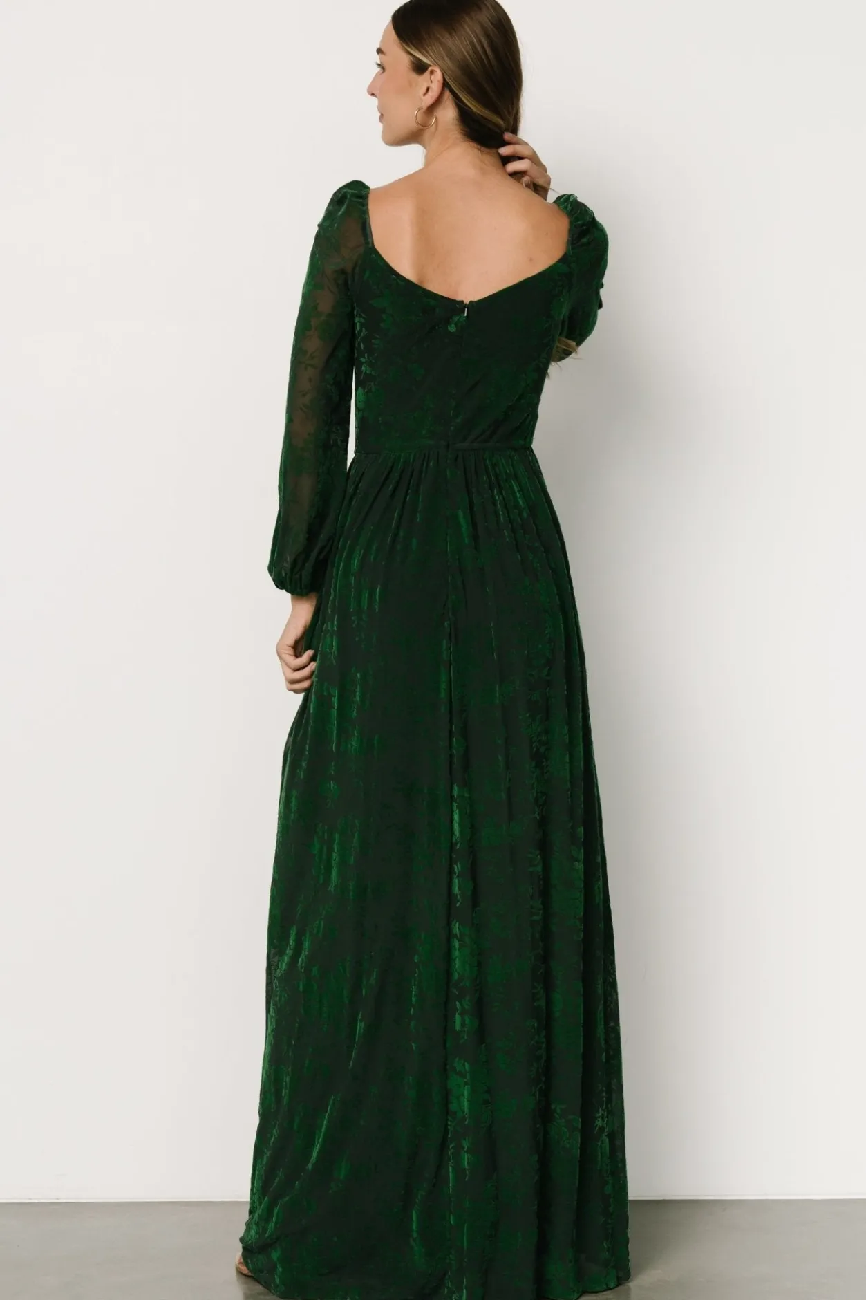 Hot Baltic Born Mable Velvet Maxi Dress | Green