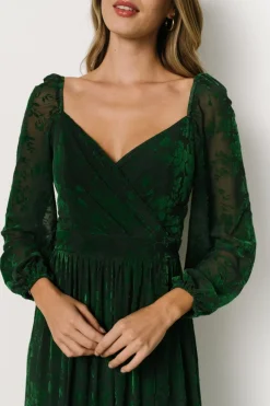 Hot Baltic Born Mable Velvet Maxi Dress | Green