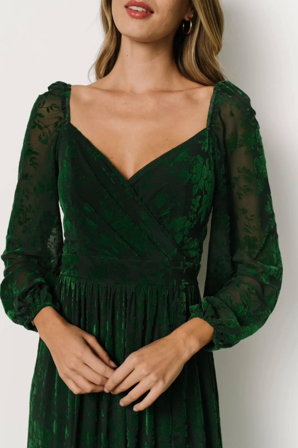 Hot Baltic Born Mable Velvet Maxi Dress | Green