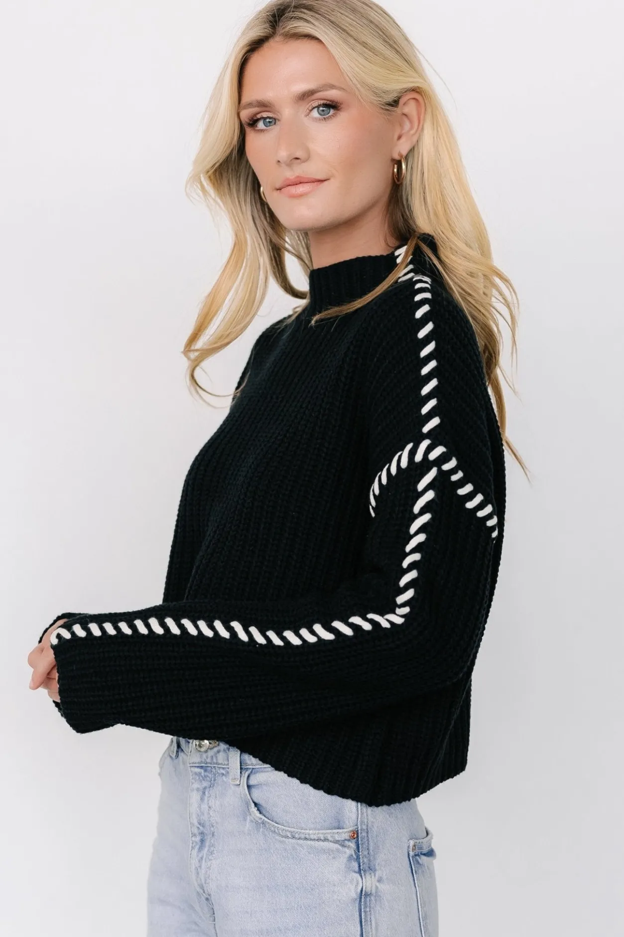 Discount Baltic Born Madden Knit Sweater | Black