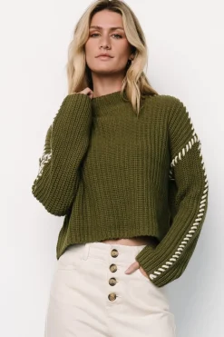Clearance Baltic Born Madden Knit Sweater | Olive