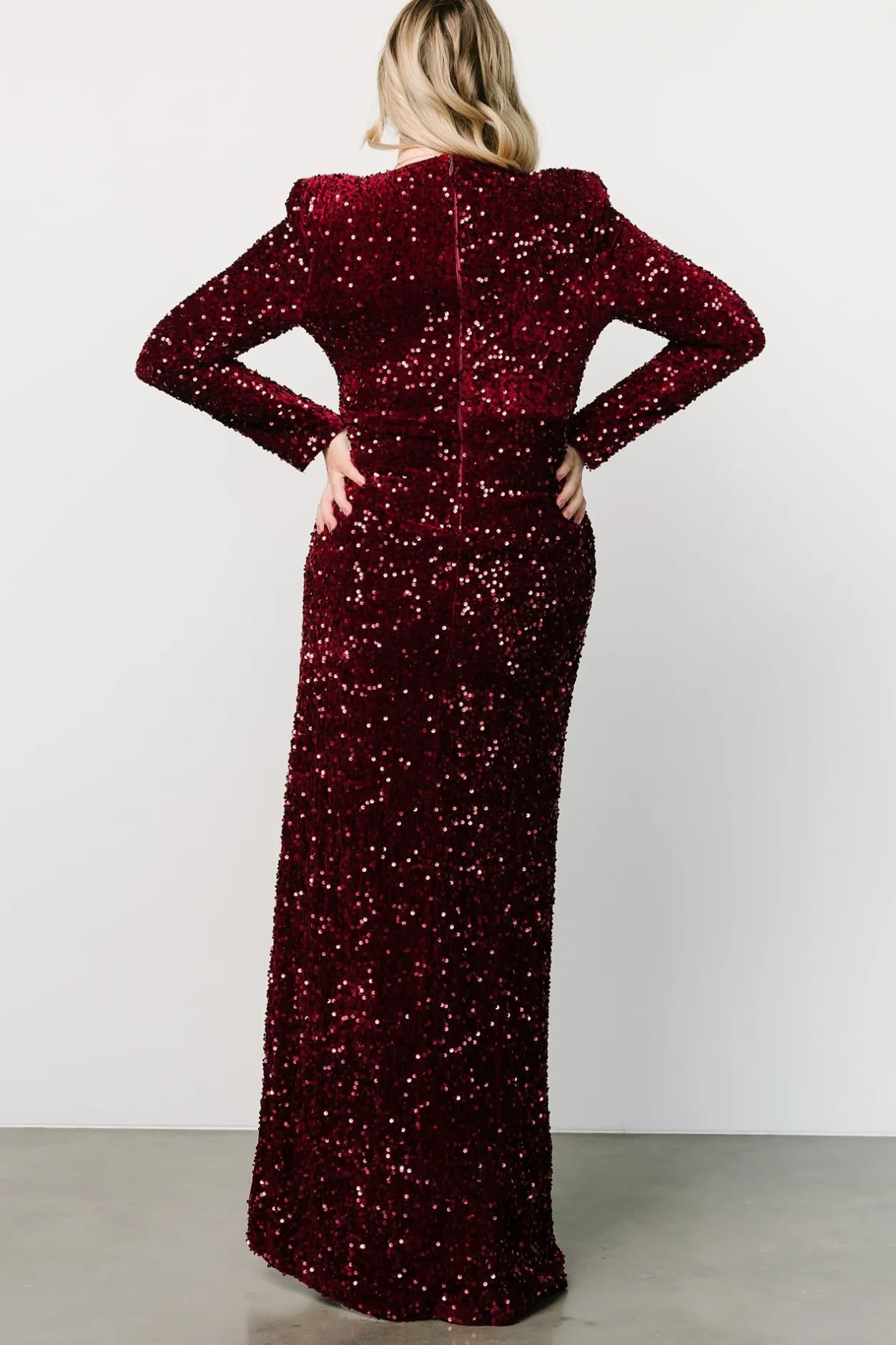 Online Baltic Born Madonna Sequin Maxi Dress | Burgundy
