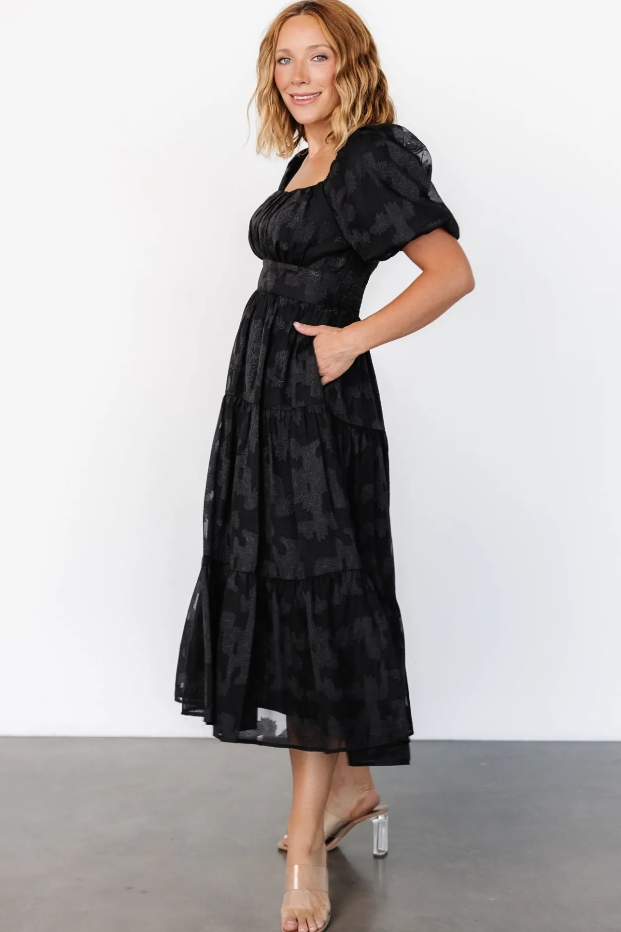 New Baltic Born Mae Midi Dress | Black