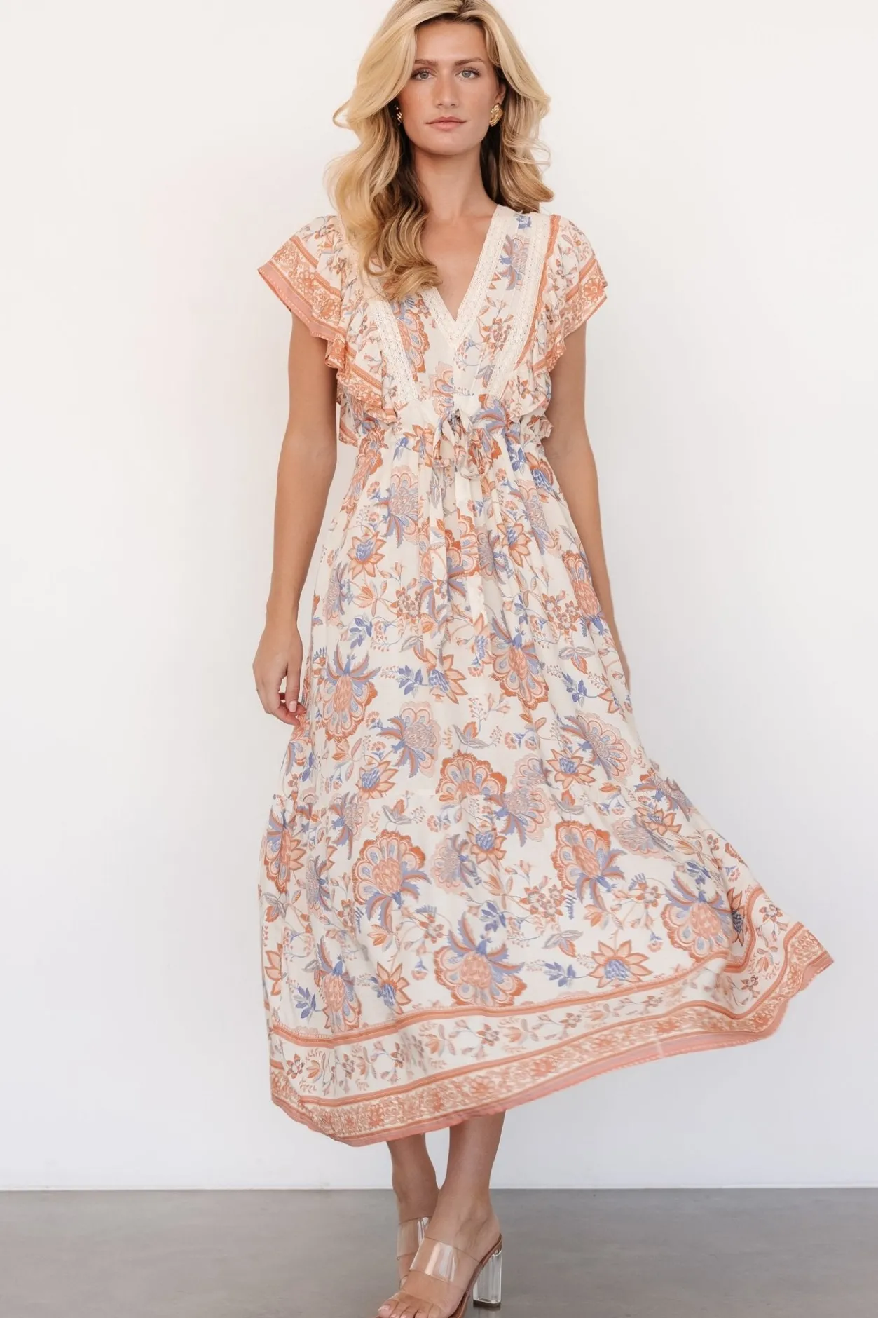 Outlet Baltic Born Maggie Maxi Dress | Cream Multi CreamMulti