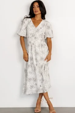 Best Baltic Born Makenna Midi Dress | Off White Print OffWhitePrint