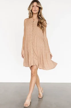 Discount Baltic Born Malone Button Down Short Dress | Camel