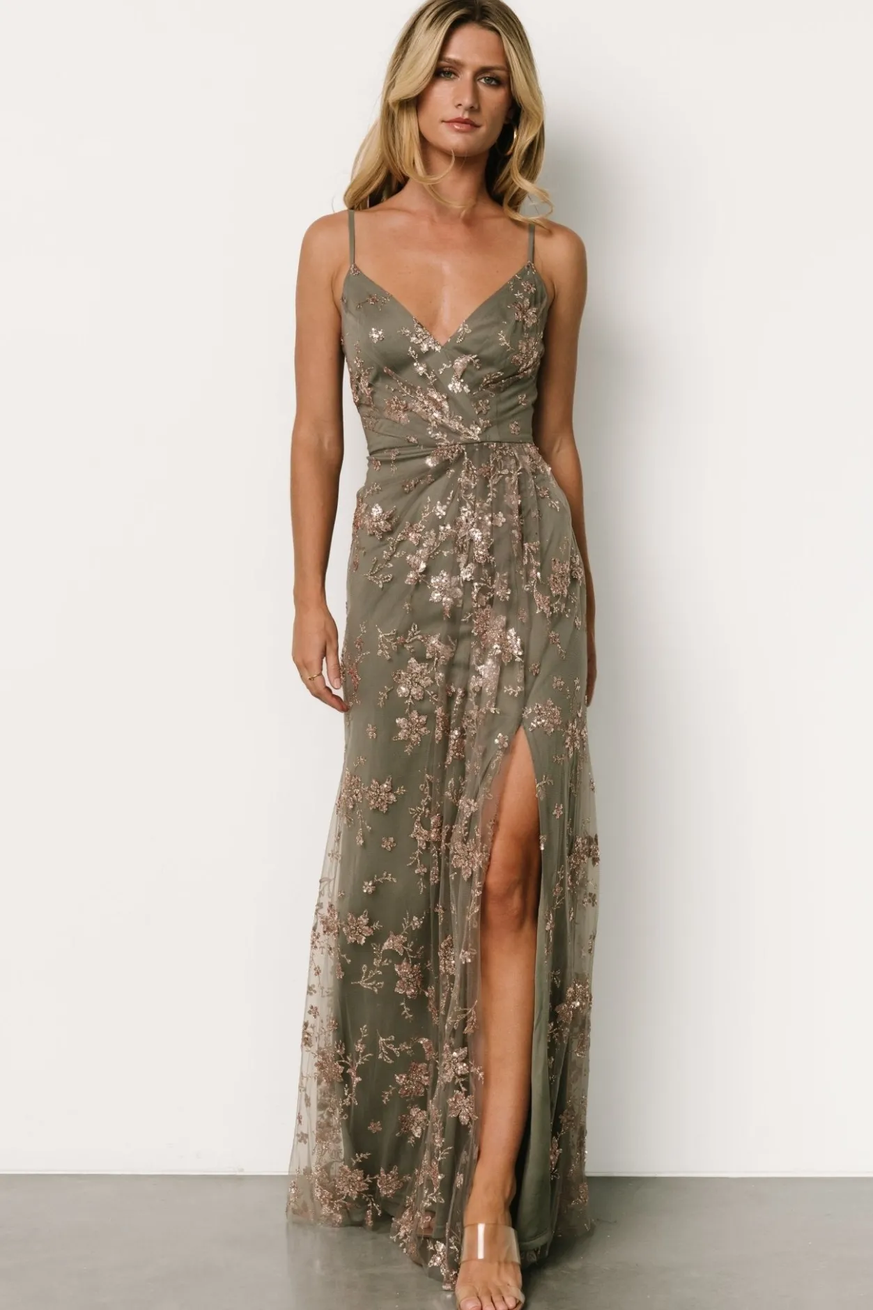 Hot Baltic Born Marcia Sparkle Gown | Eucalyptus + Rose Gold Eucalyptus+RoseGold