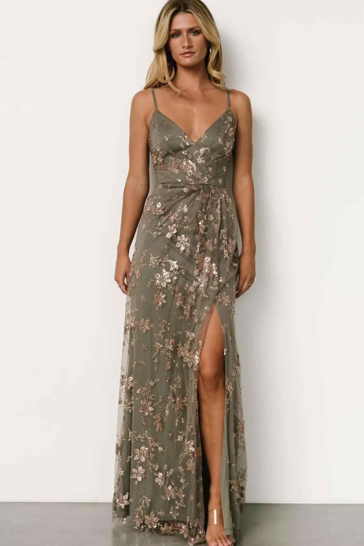 Hot Baltic Born Marcia Sparkle Gown | Eucalyptus + Rose Gold Eucalyptus+RoseGold