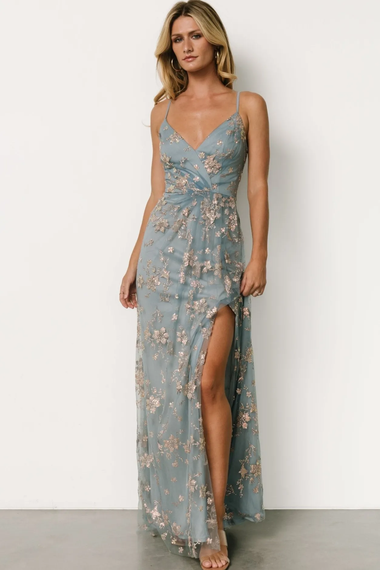 Fashion Baltic Born Marcia Sparkle Gown | Light Blue + Rose Gold LightBlue+RoseGold