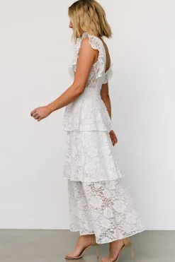Best Baltic Born Margot Lace Tiered Maxi Dress | Off White OffWhite