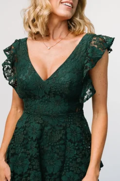 Sale Baltic Born Margot Lace Tiered Maxi Dress | Deep Emerald DeepEmerald