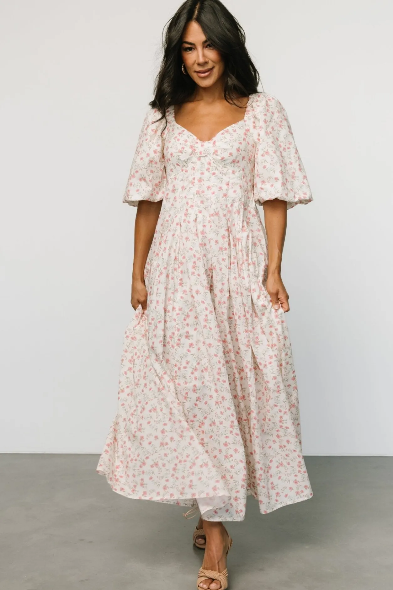 Hot Baltic Born Marguerite Maxi Dress | Cream Floral CreamFloral