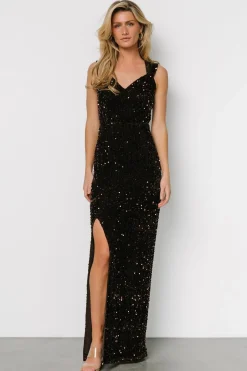 Clearance Baltic Born Marilyn Sequin Maxi Gown | Dark Brown DarkBrown
