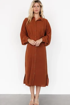 Fashion Baltic Born Marla Button Dress | Copper
