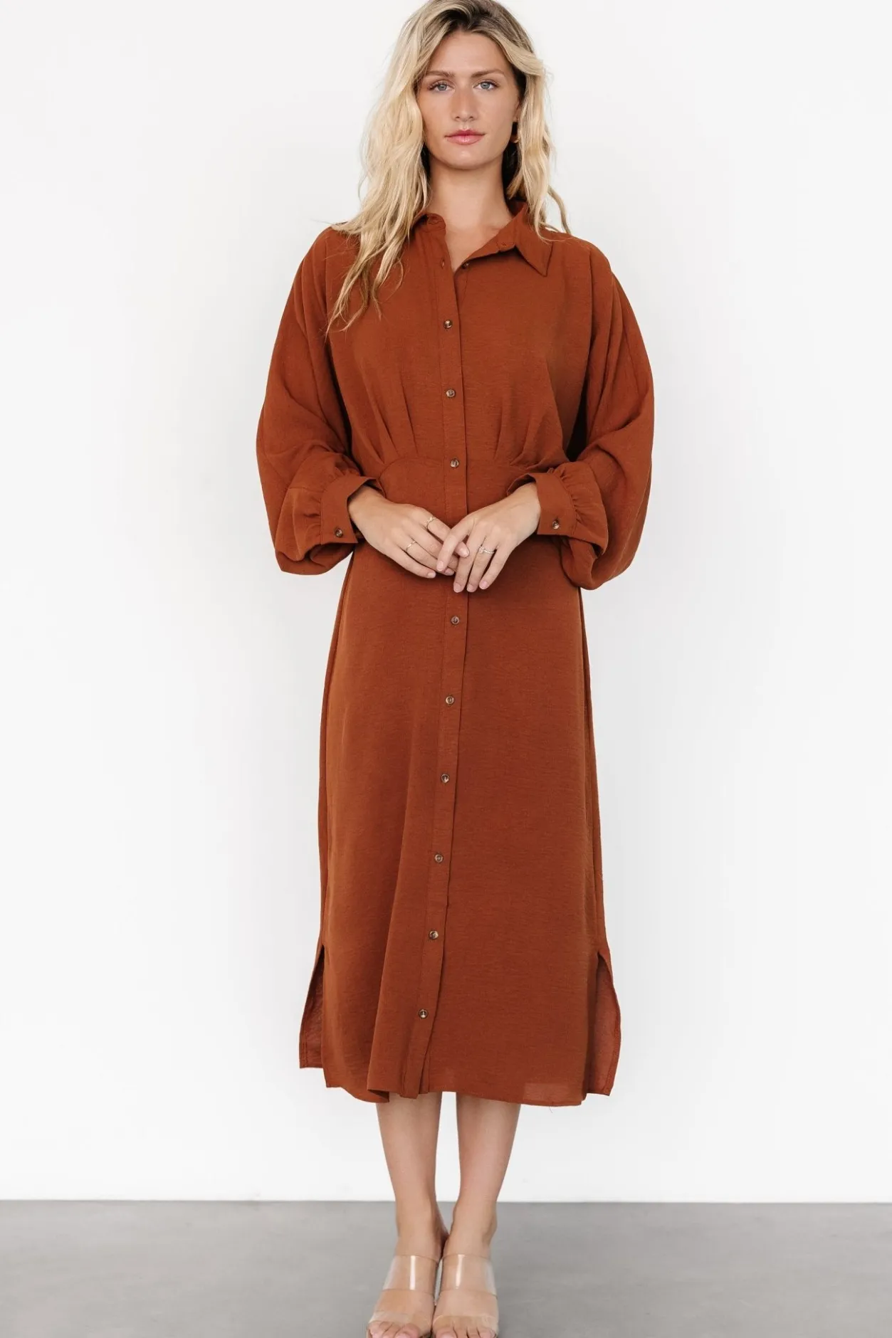 Fashion Baltic Born Marla Button Dress | Copper