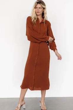 Fashion Baltic Born Marla Button Dress | Copper