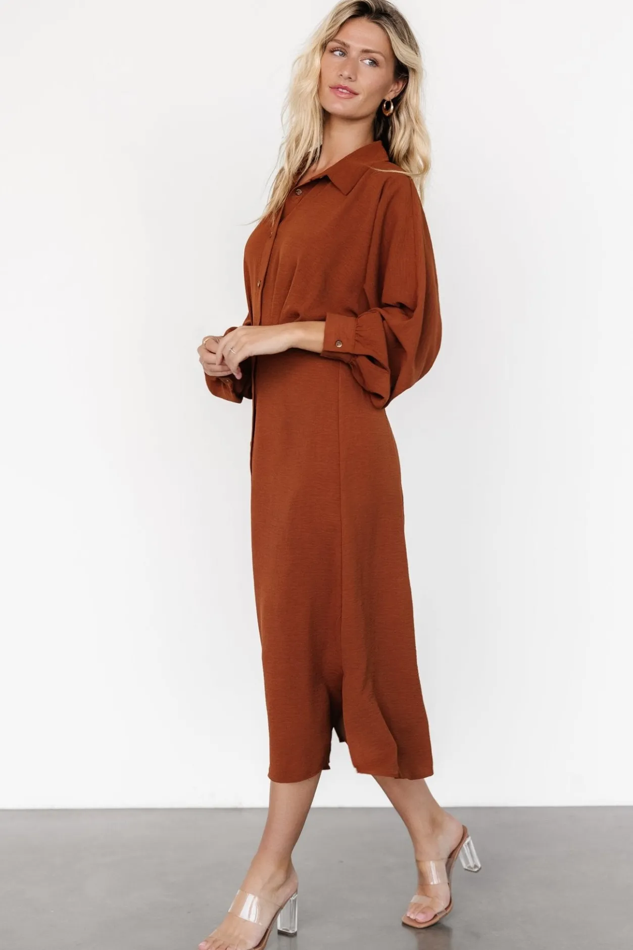 Fashion Baltic Born Marla Button Dress | Copper